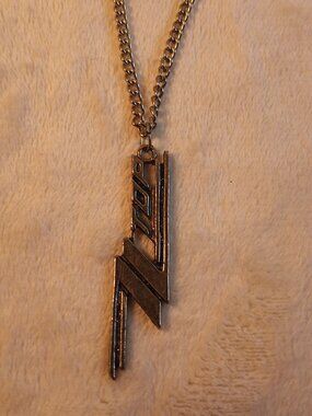 ZZ Top metal logo necklace